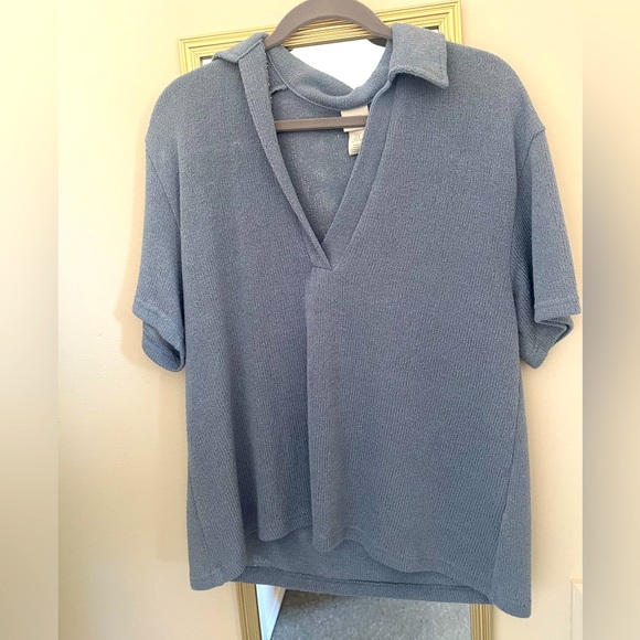 Short sleeve flowy knit top - Picture 1 of 2